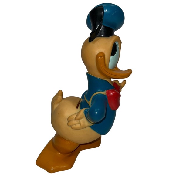Vintage Walt Disney Donald Duck Coin Bank Piggy Bank Illco Rubber 12"‎ W/Stopper - Picture 3 of 7